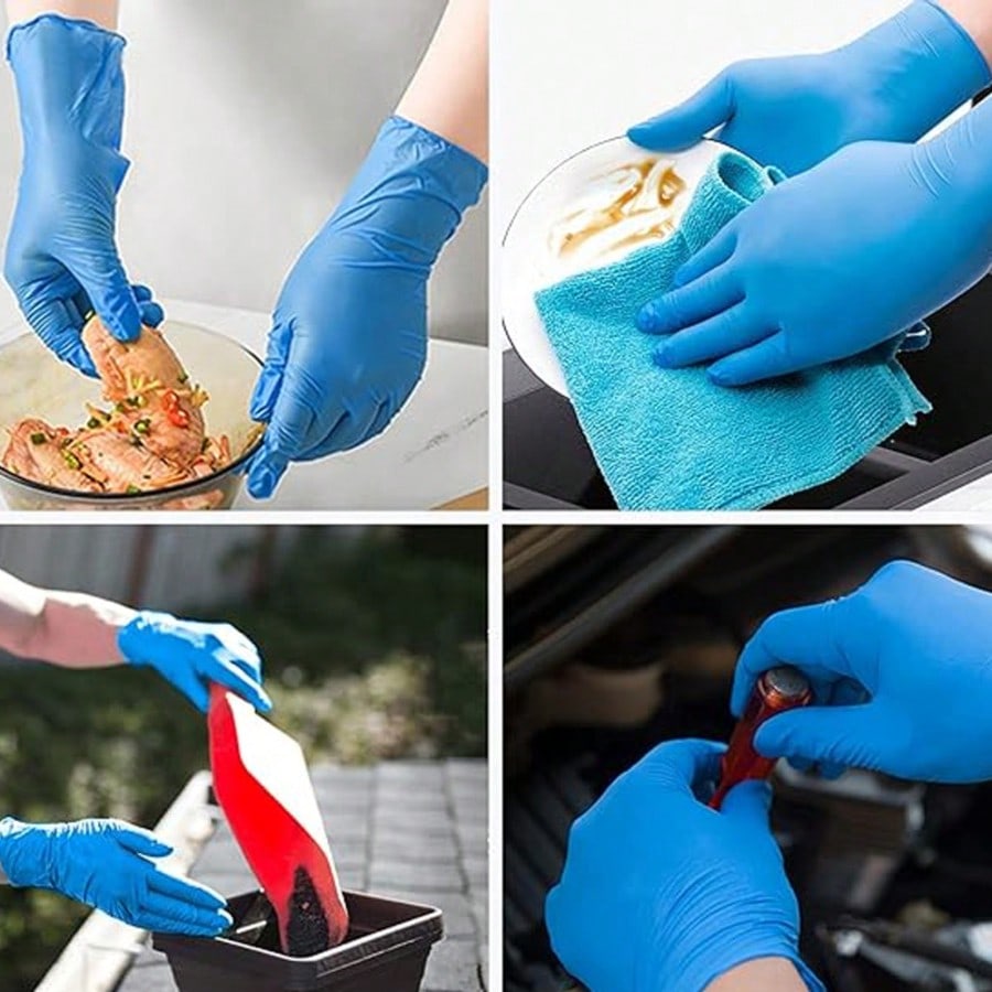 Nitrile Mechanic Glove - 100 sztuk wytrzymałych jednorazowych rękawic nitrylowych,